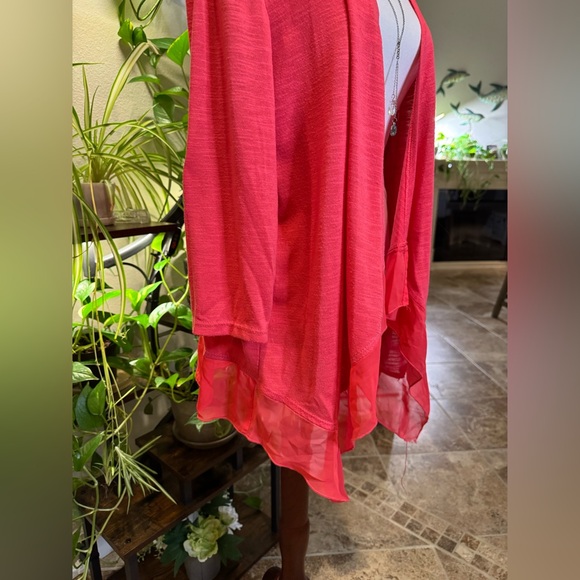 NY Collection Coral Open-Front Cardigan - Picture 3 of 6